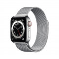 Apple Watch Series 6 GPS + Cellular, 40mm Silver Stainless Steel Case with Silver Milanese Loop_1