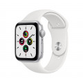 Apple Watch SE GPS, 44mm Silver Aluminium Case with White Sport Band_1