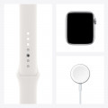 Apple Watch SE GPS + Cellular, 44mm Silver Aluminium Case with White Sport Band_8